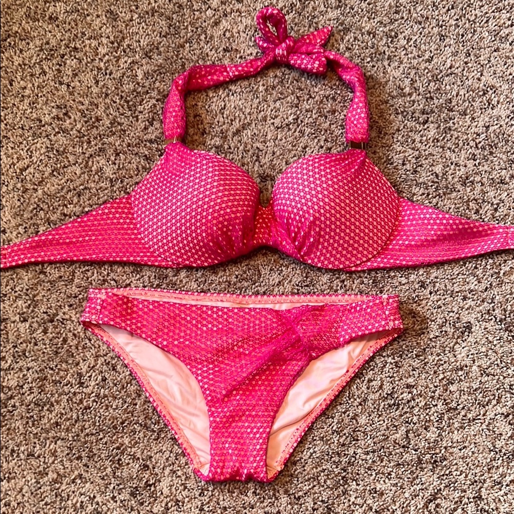 Victoria's Secret Pink and White Bikini